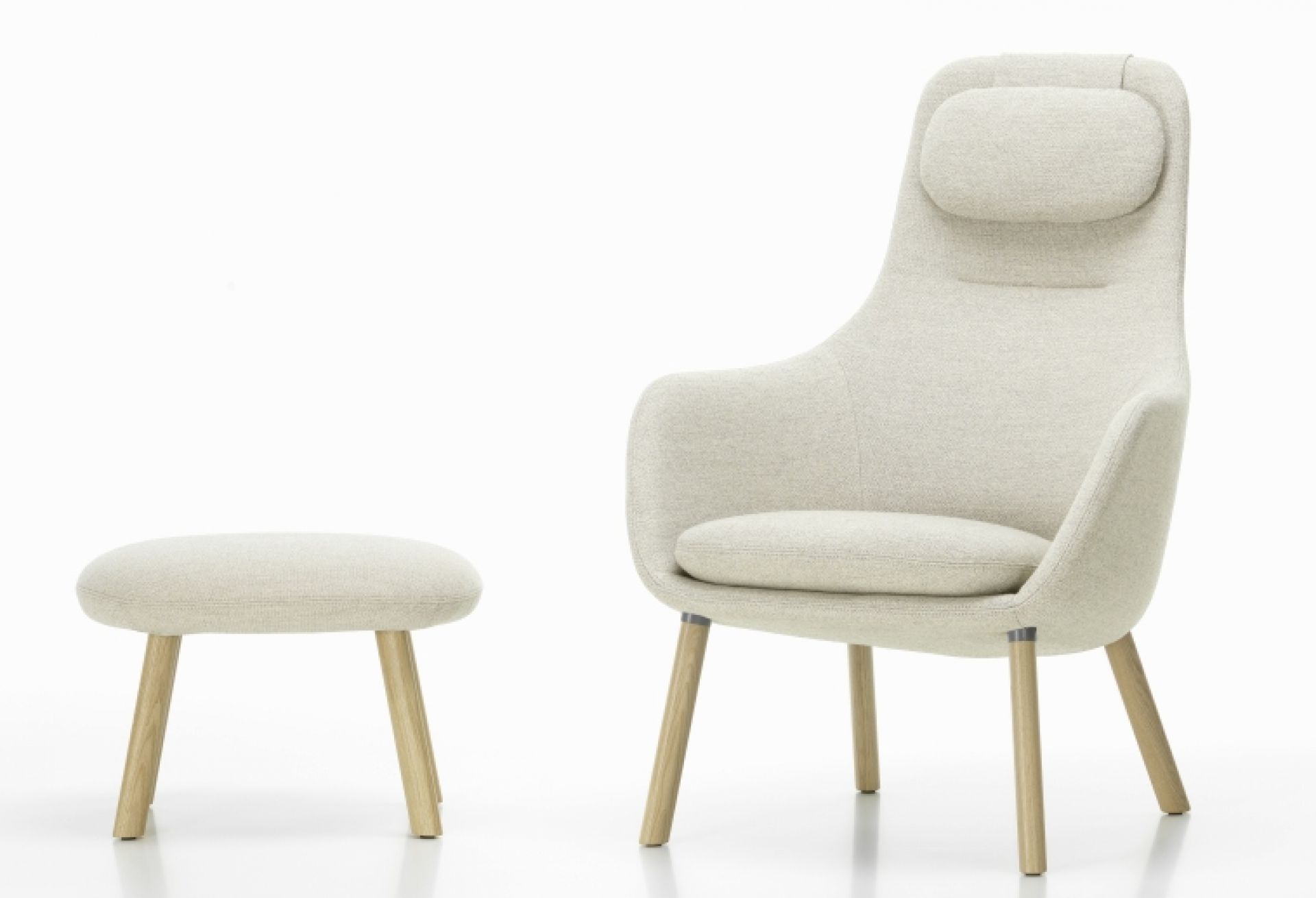 Hal Lounge Chair Armchair + Ottoman Vitra Hal Lounge Chair Armchair + Ottoman Vitra