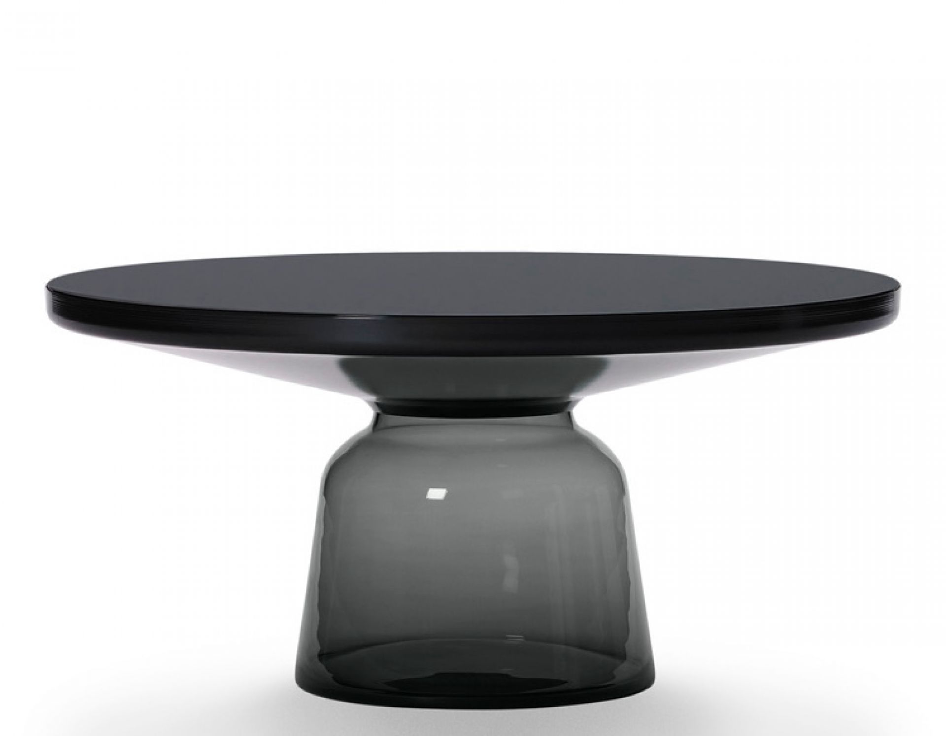 Bell Coffee Table Couchtisch in Quarz-grau: Moderner Wohnzimmertisch mit Stahl und Glas.