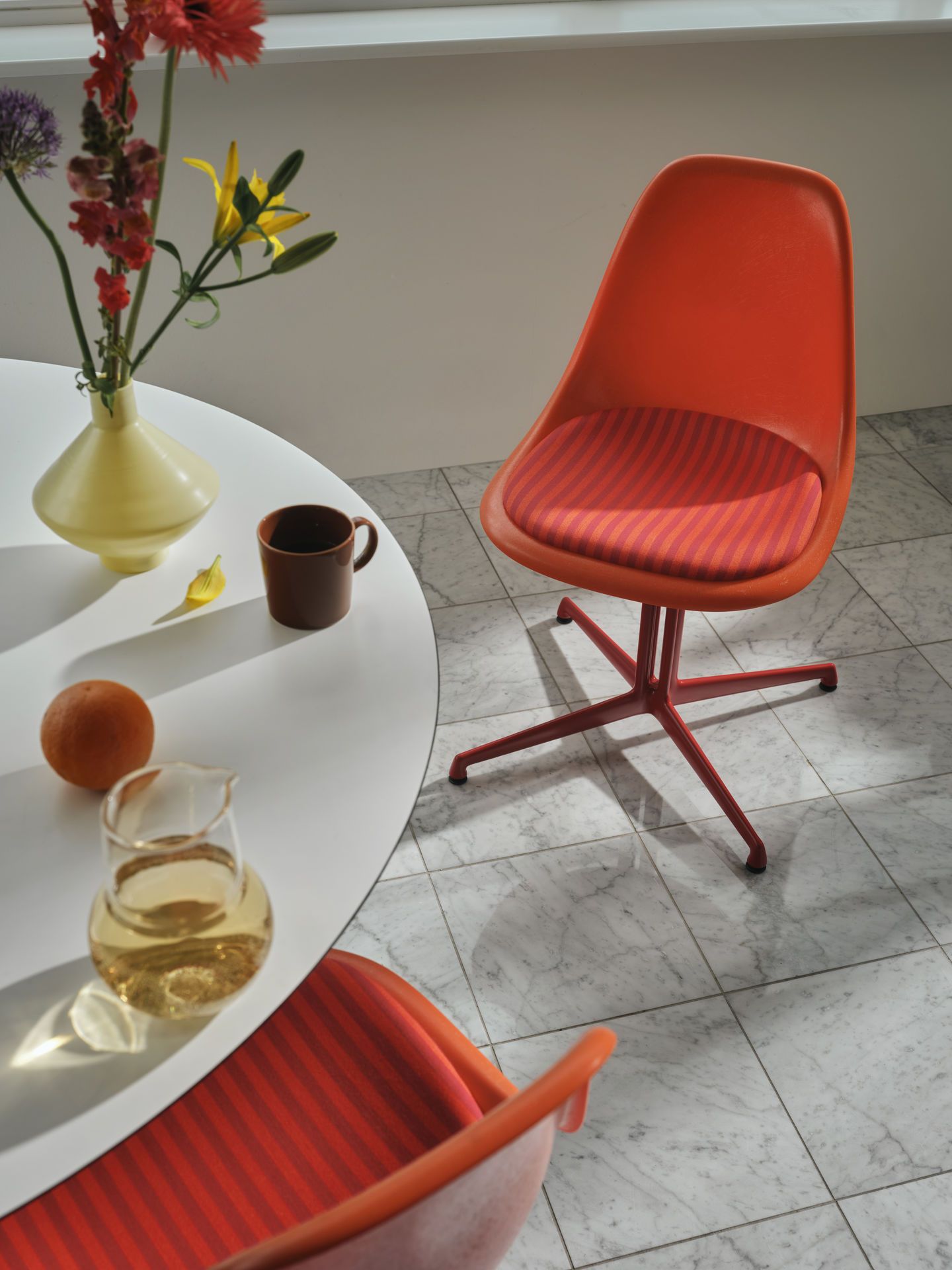 Eames Fibreglass Side Chair La Fonda Red Orange Vitra LIMITED EDITION 