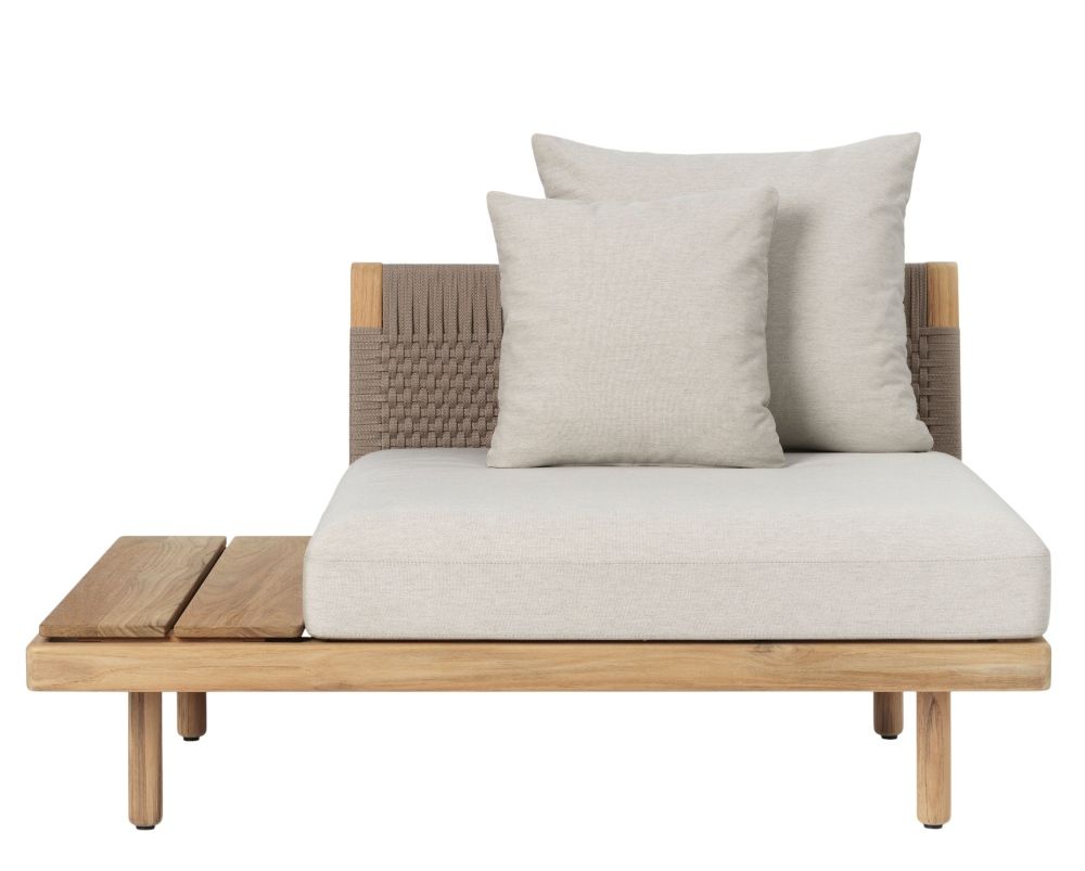 E520 Embrace Sofa Module with short backrest and side table Outdoor Carl Hansen & Søn 