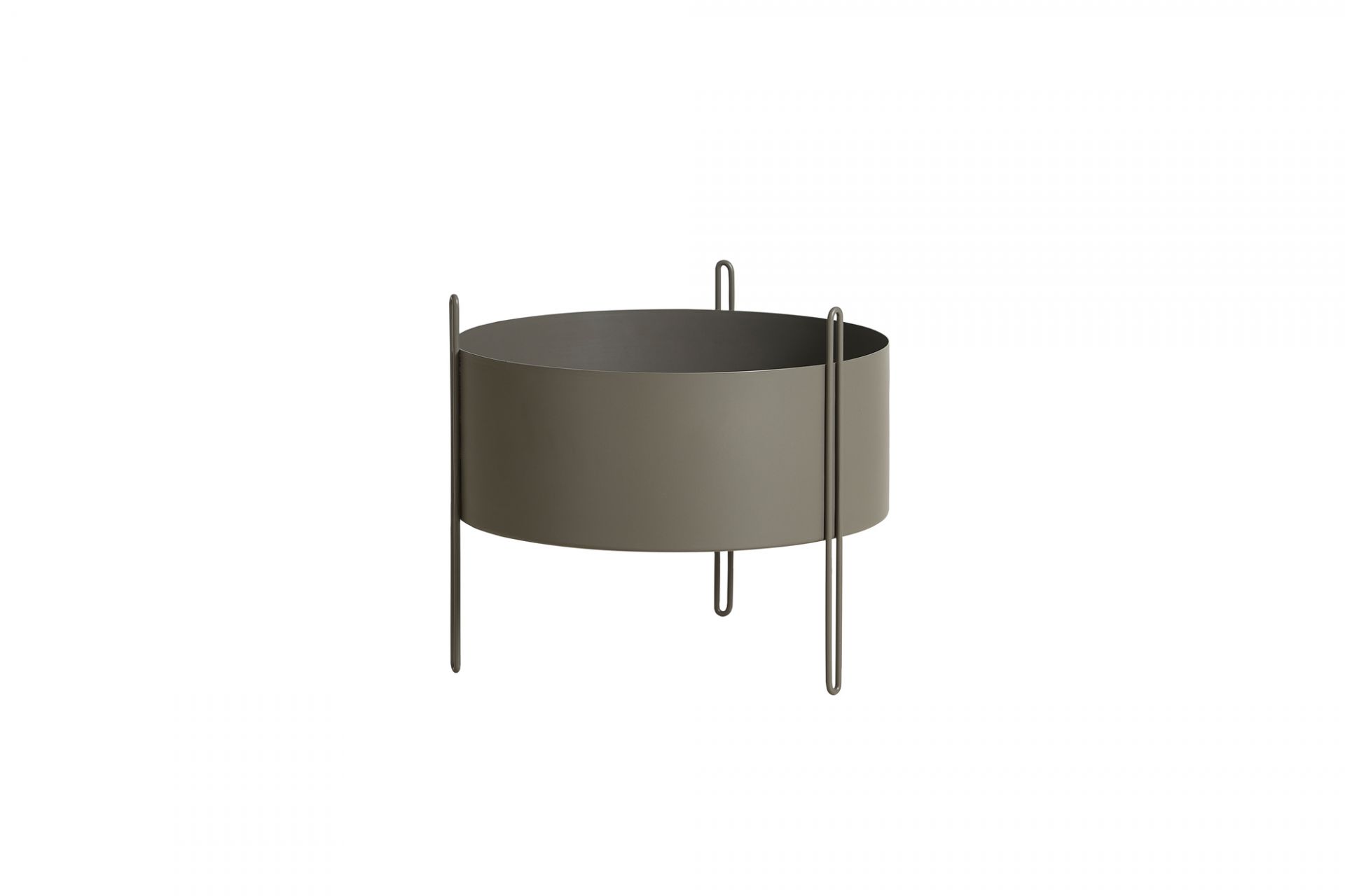 Pidestall Planter Medium Taupe Woud