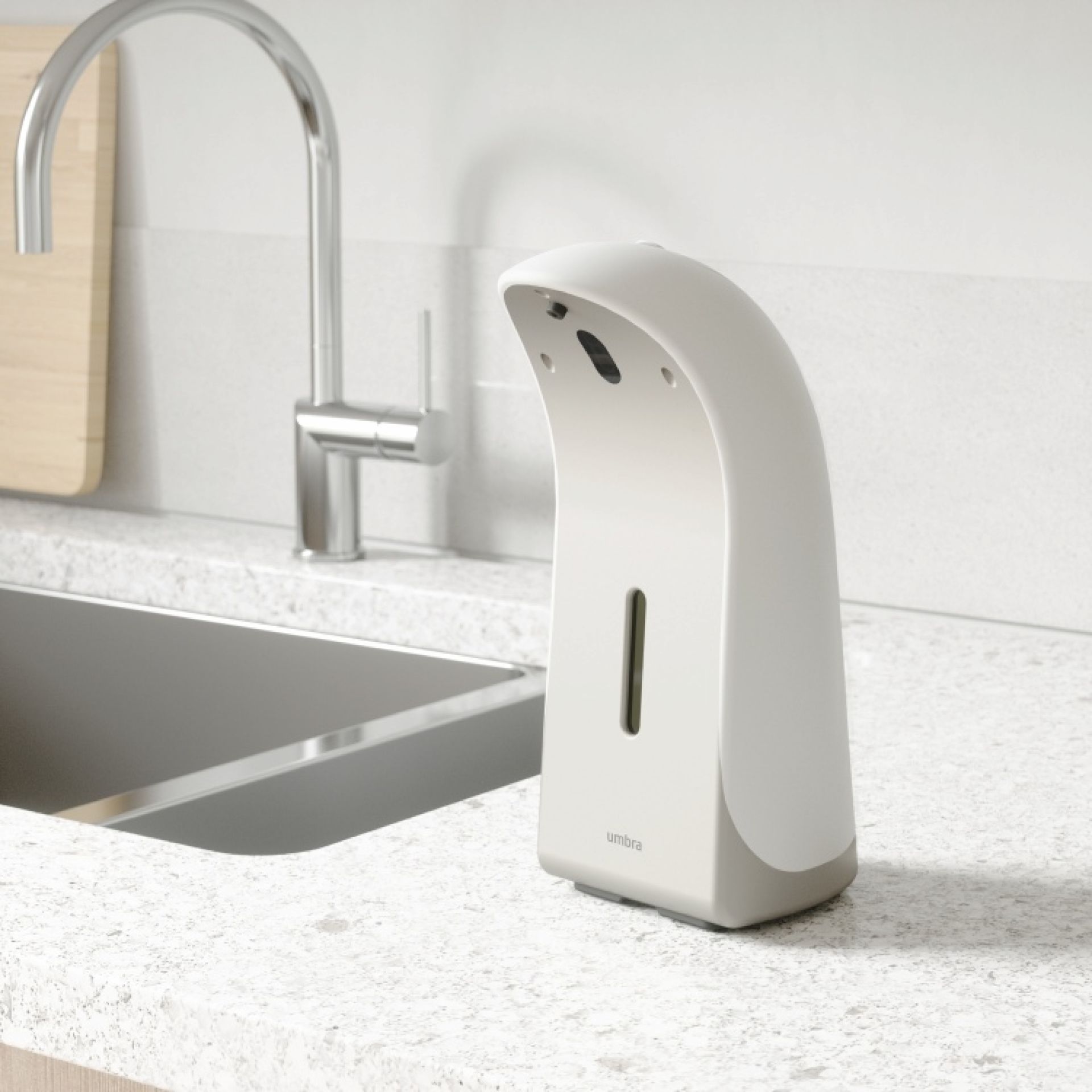 Emperor Automatic Soap Dispenser Umbra White - Nickel SINGLE PIECES