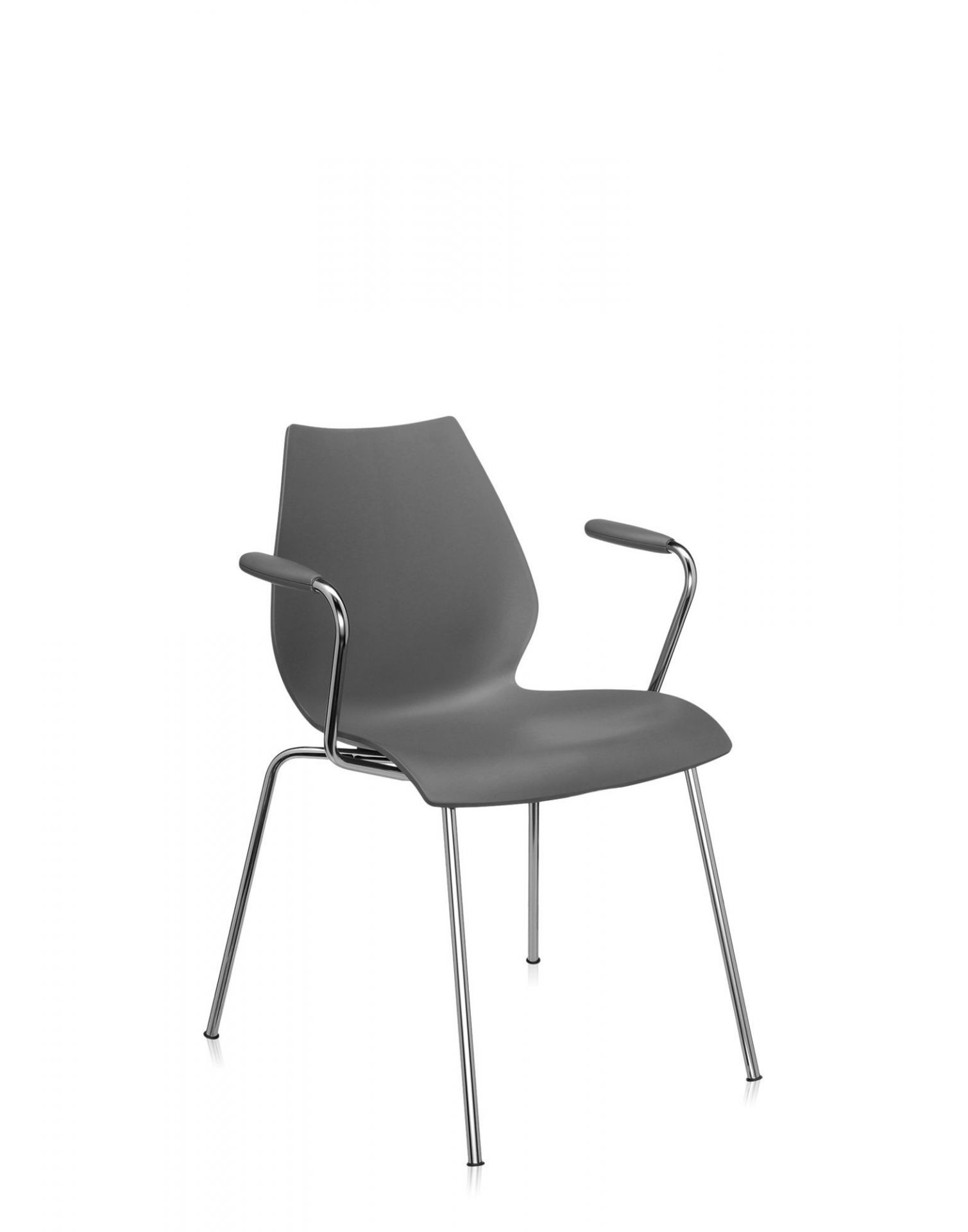 Maui Chair with Armrest Kartell zinc white