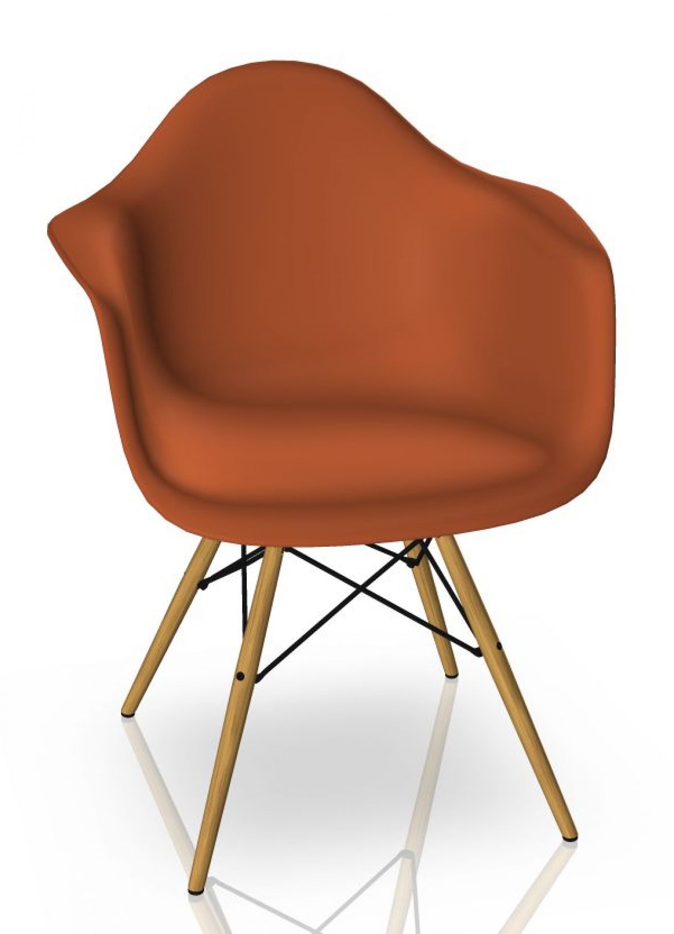 Orange top eames chair