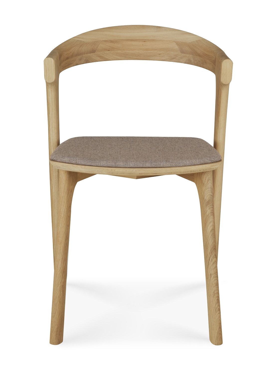Bok chair without armrests with seat cushion NATURAL OAK / WARM GREY Oak Ethnicraft SINGLE PIECES