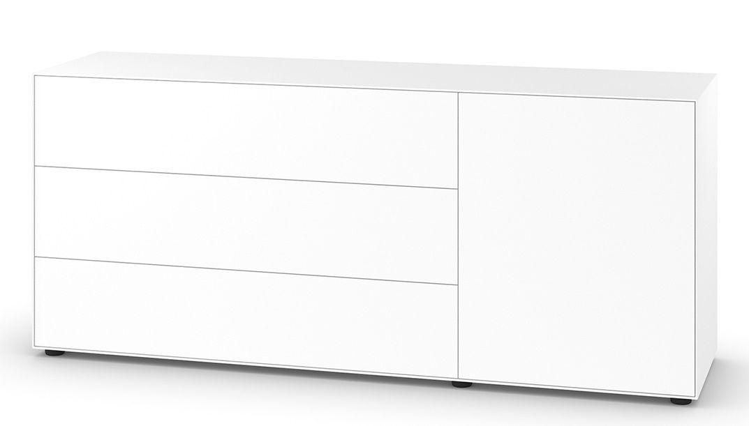 Nex Pur Box Lowboard / Sideboard with Drawer and Door Horizontal Piure QUICK SHIP