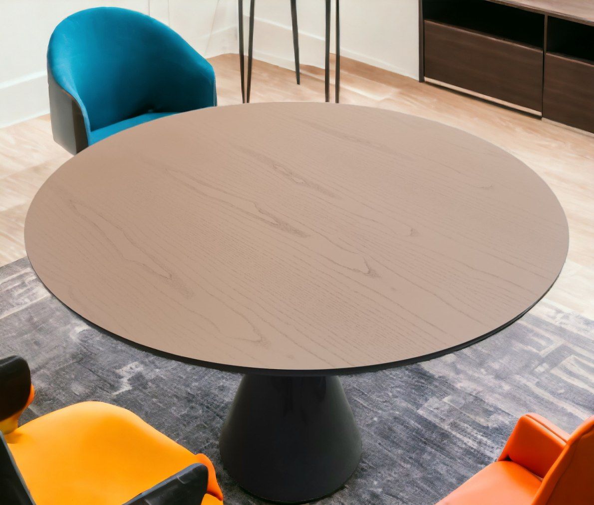 Pion dining table round Ø 100 x H 74 cm / NUDE Sancal SINGLE PIECE