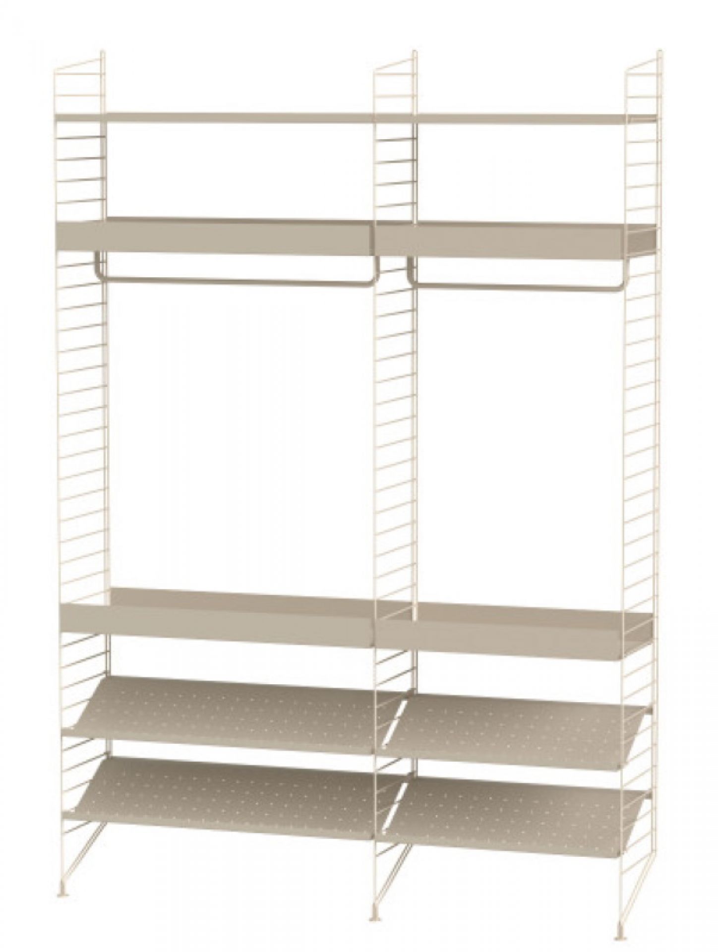 String Bedroom Floor Shelving System C String Furniture Beige - Beige