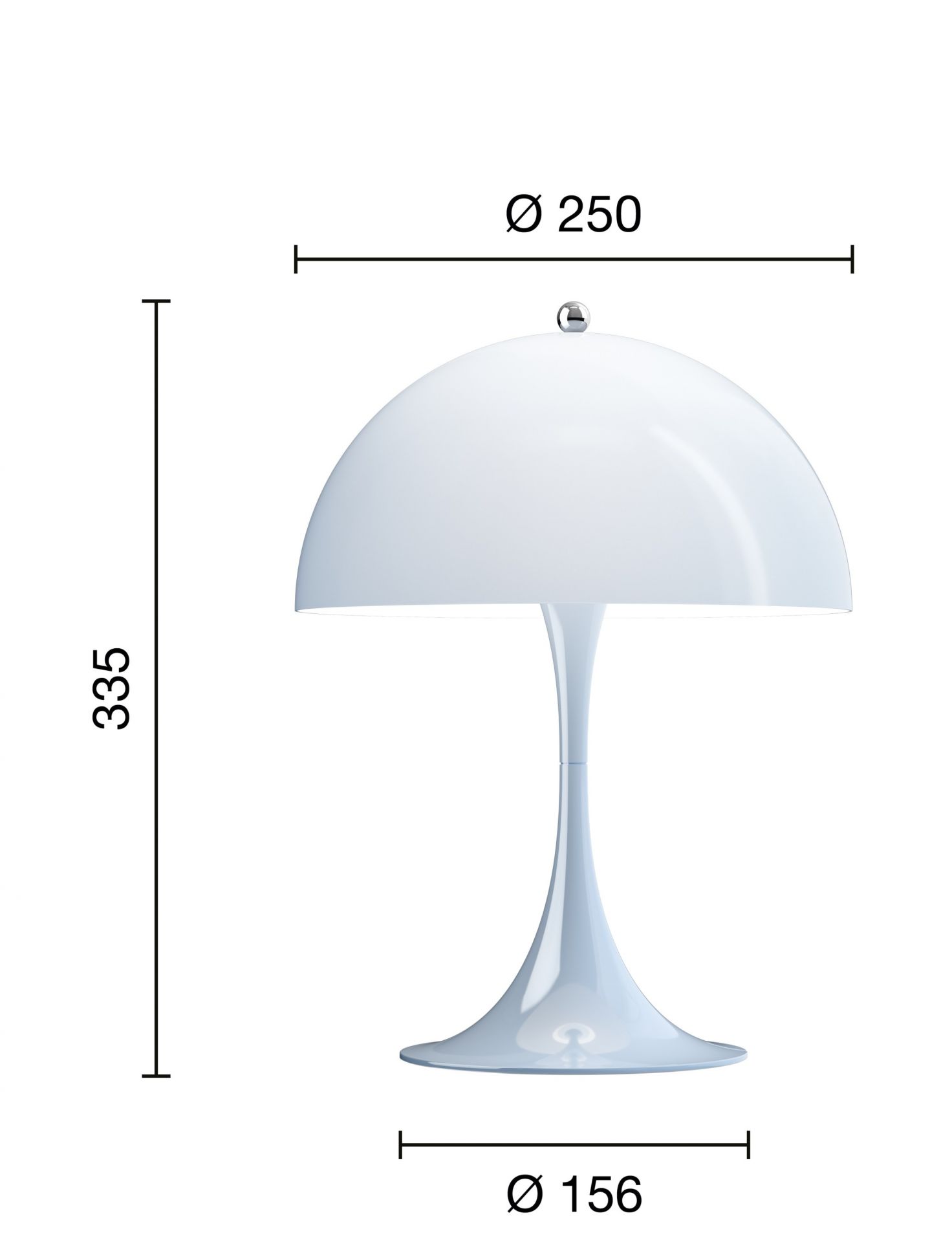 Panthella 250 Table lamp LED table lamp Louis Poulsen Opal Pale blue
