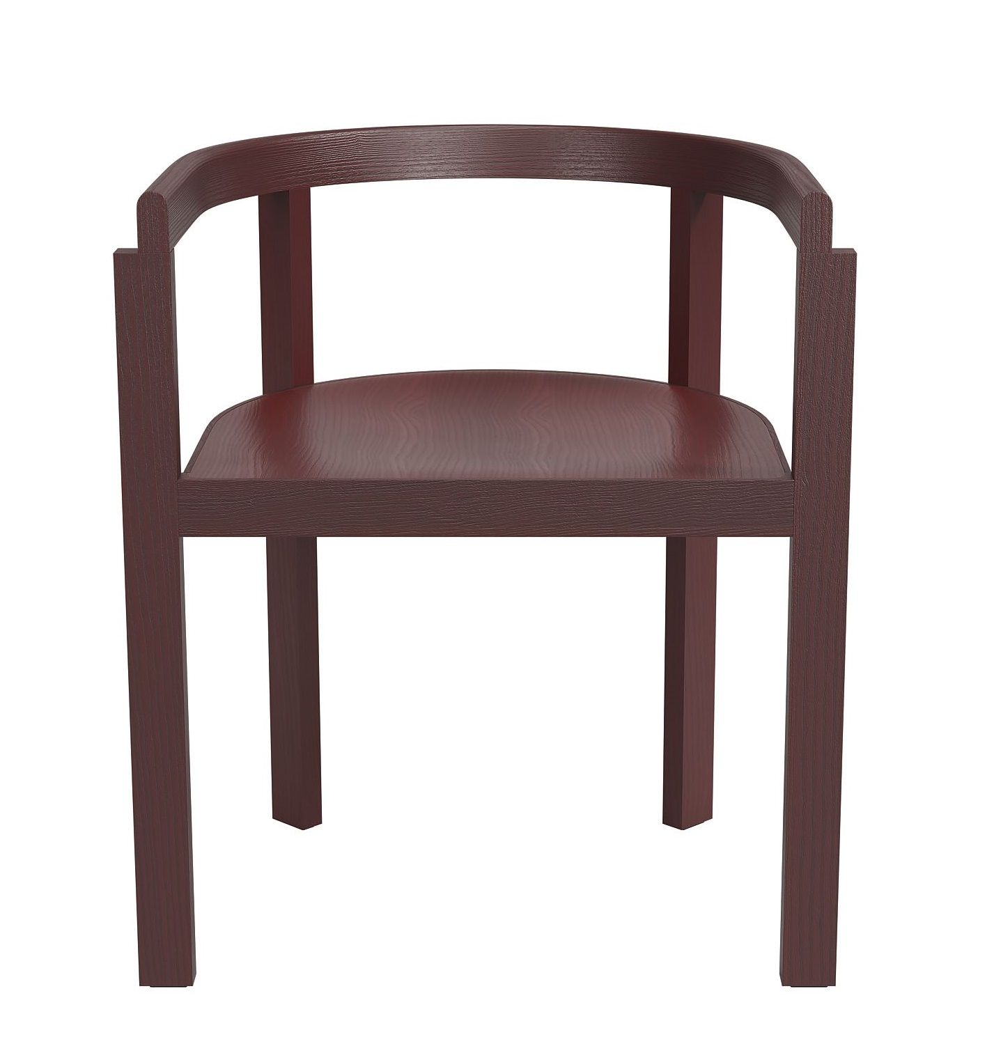 After Dining Chair von Fritz Hansen, brauner Holzstuhl mit Armlehne und minimalistischem Design.