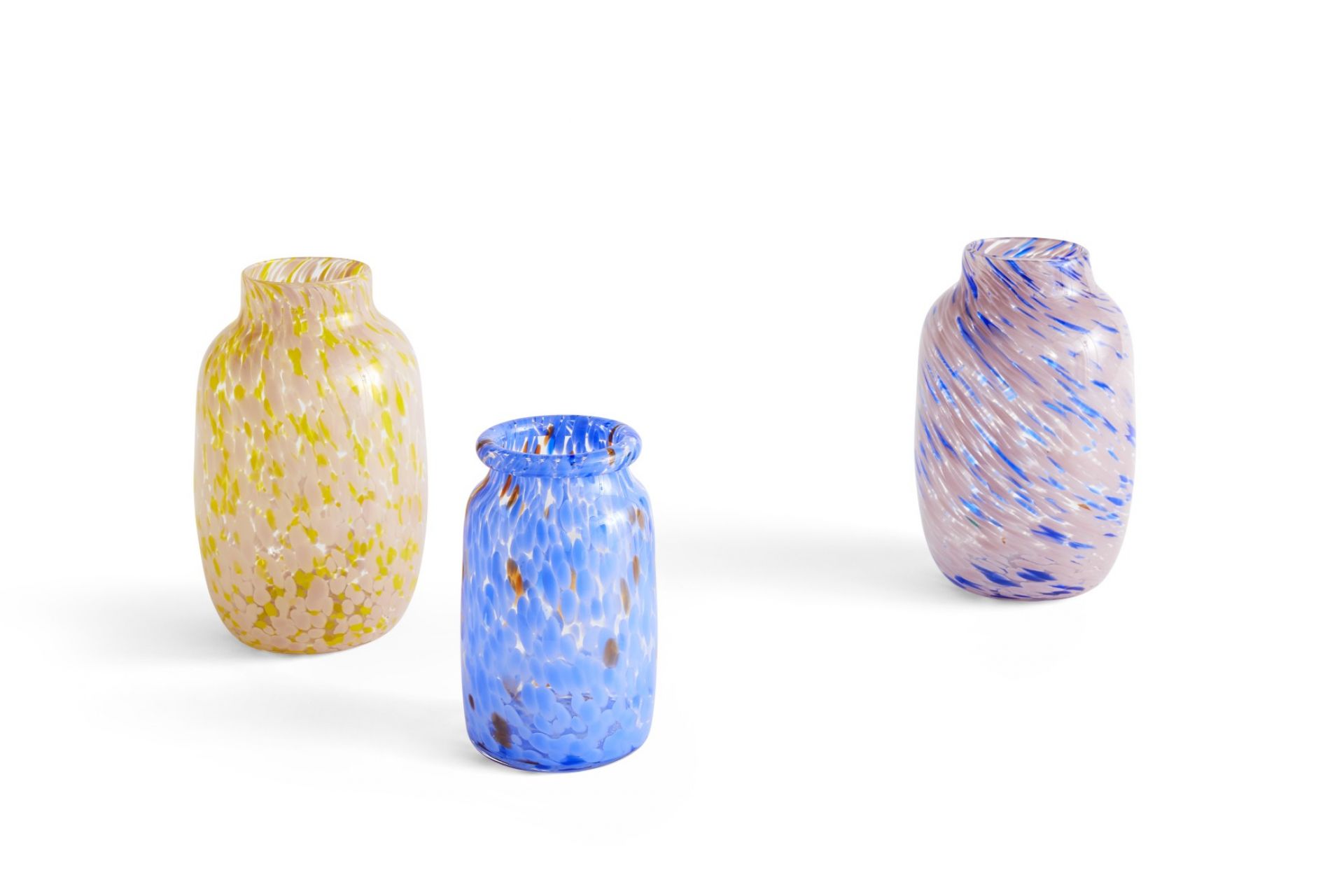 Splash Vase Round L Light pink and blue Hay SINGLE PIECES