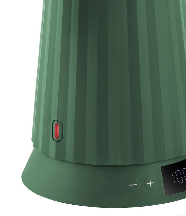 MDL21 Plissé kettle with temperature control Alessi Green