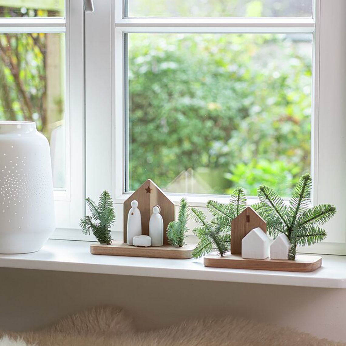 Christmas landscape cot wheels