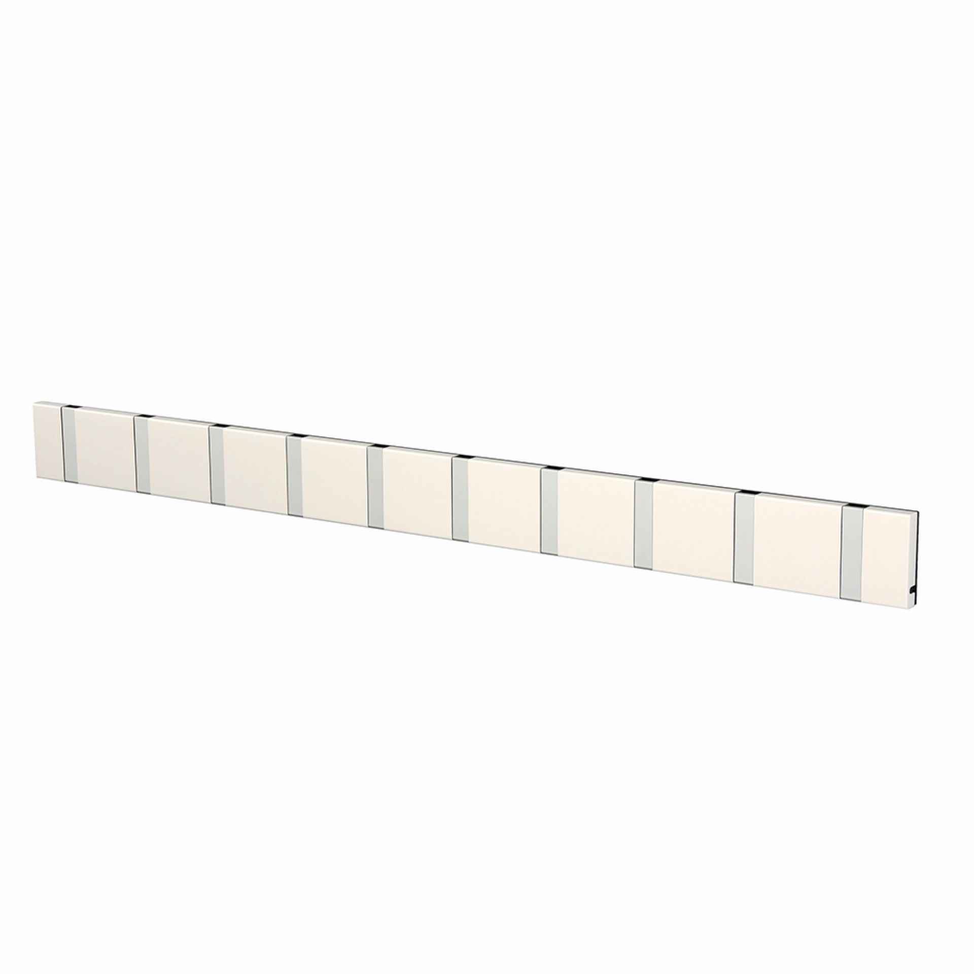 Knax Wall Cloakroom Horizontal 8 Hooks WHITE Loca SINGLE PIECES
