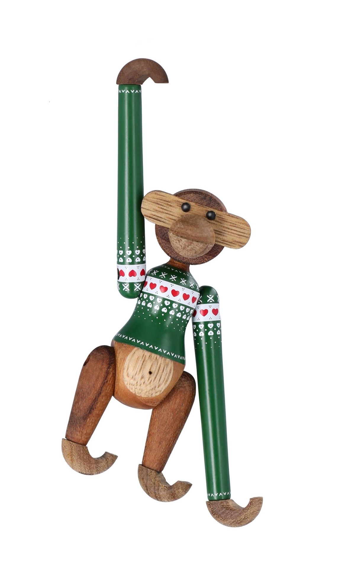 Christmas Jumper Monkey 2025 mini green wooden figure Kay Bojesen