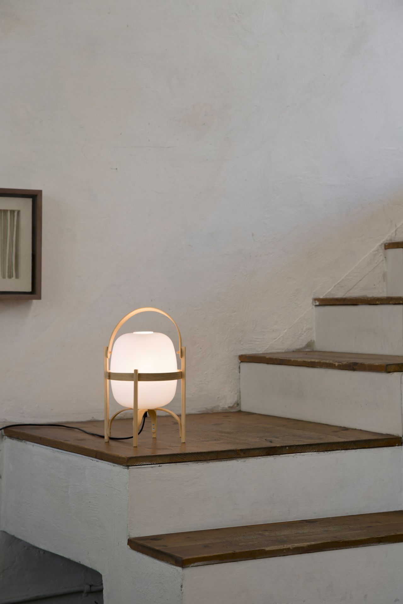 Cestita Table Lamp / Table Lantern Santa & Cole Opal Plastic Shade