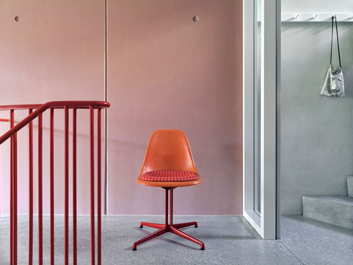 Eames Fibreglass Side Chair La Fonda Red Orange Vitra LIMITED EDITION 
