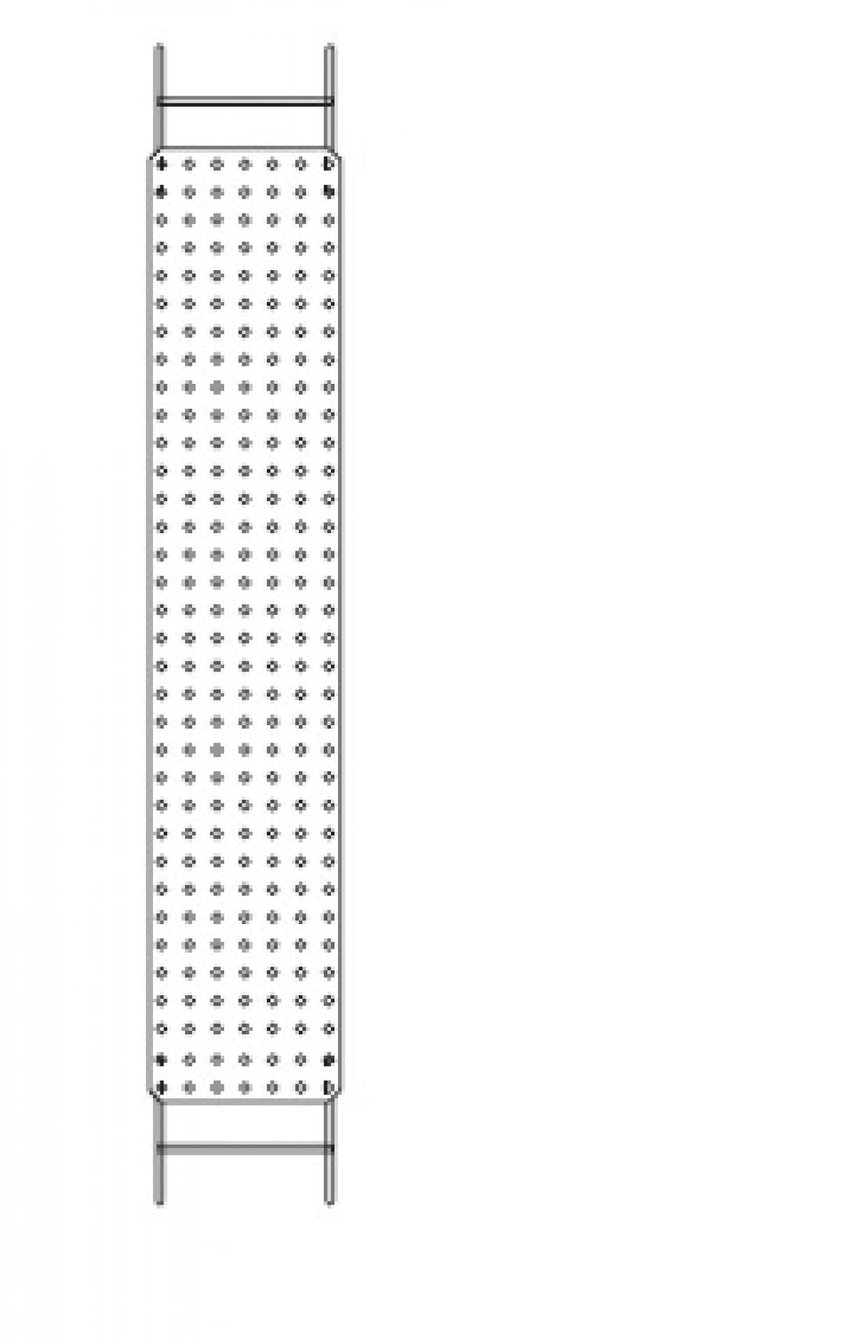 Cable tray for Eiermann 2 table frame CHROME SINGLE PIECES