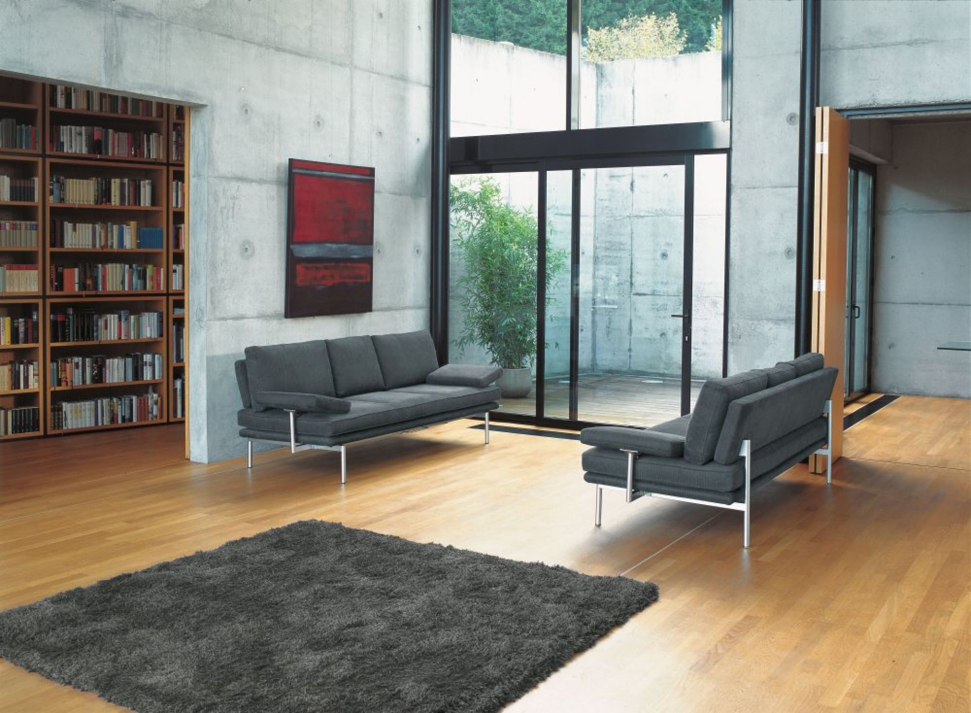 LIVING PLATFORM Sofa with two functional armrests Walter Knoll