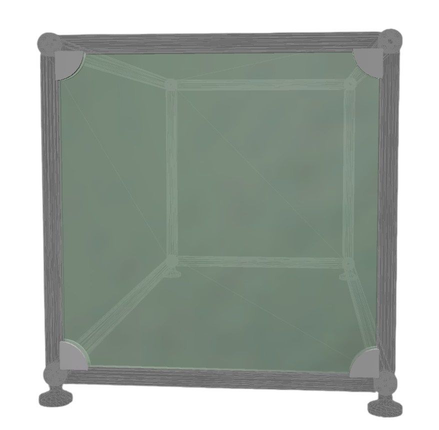 USM Haller 1x glass element +4 glass holder chrome-plated spare parts SINGLE PIECES