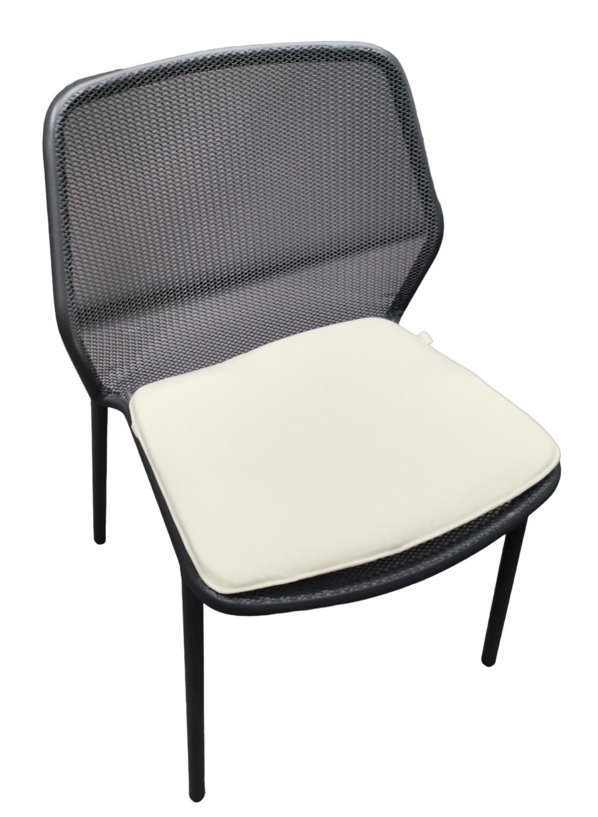 Darwin chair ANTIQUE IRON with seat cushion 700/4 ECRU Emu SINGLE PIECES