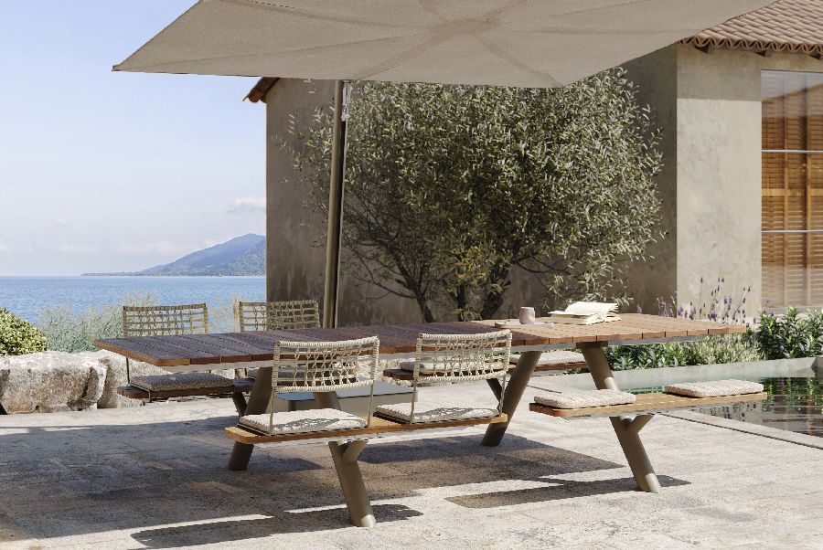Panigiri Picnic Table and Bench Combi Outdoor Extremis