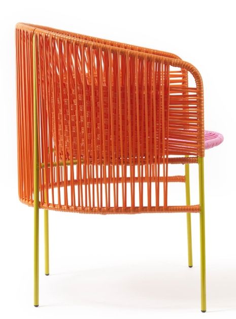 Caribe Dining Chair Outdoor ames Orange / Bubblegum Pink / Curry Yellow