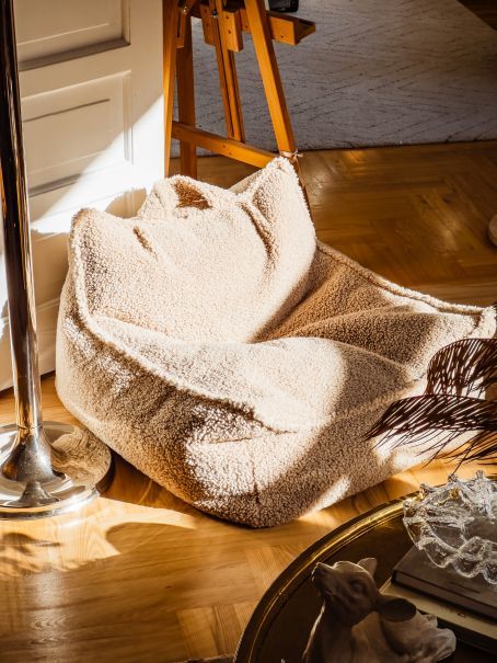 Beanbag armchair teddy fabric Wigiwama