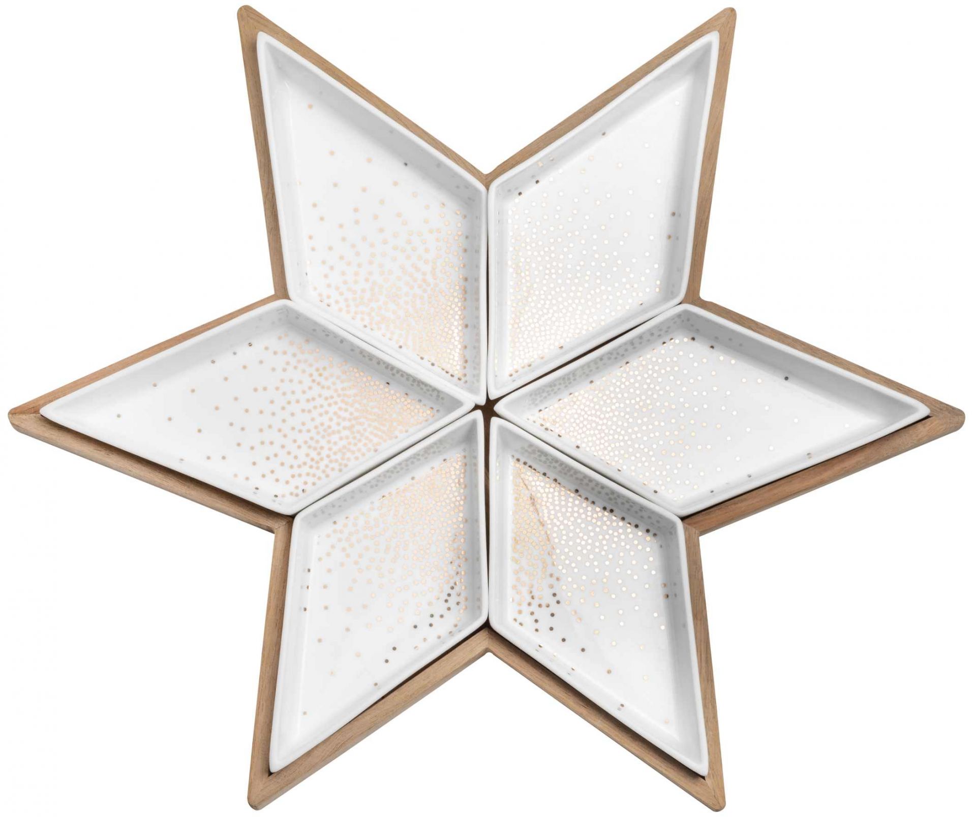 Star plate with serving bowls Räder