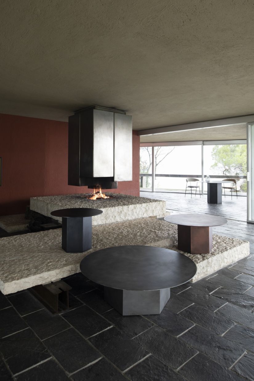 Epic Coffee Table Midnight Black Steel 110 Gubi