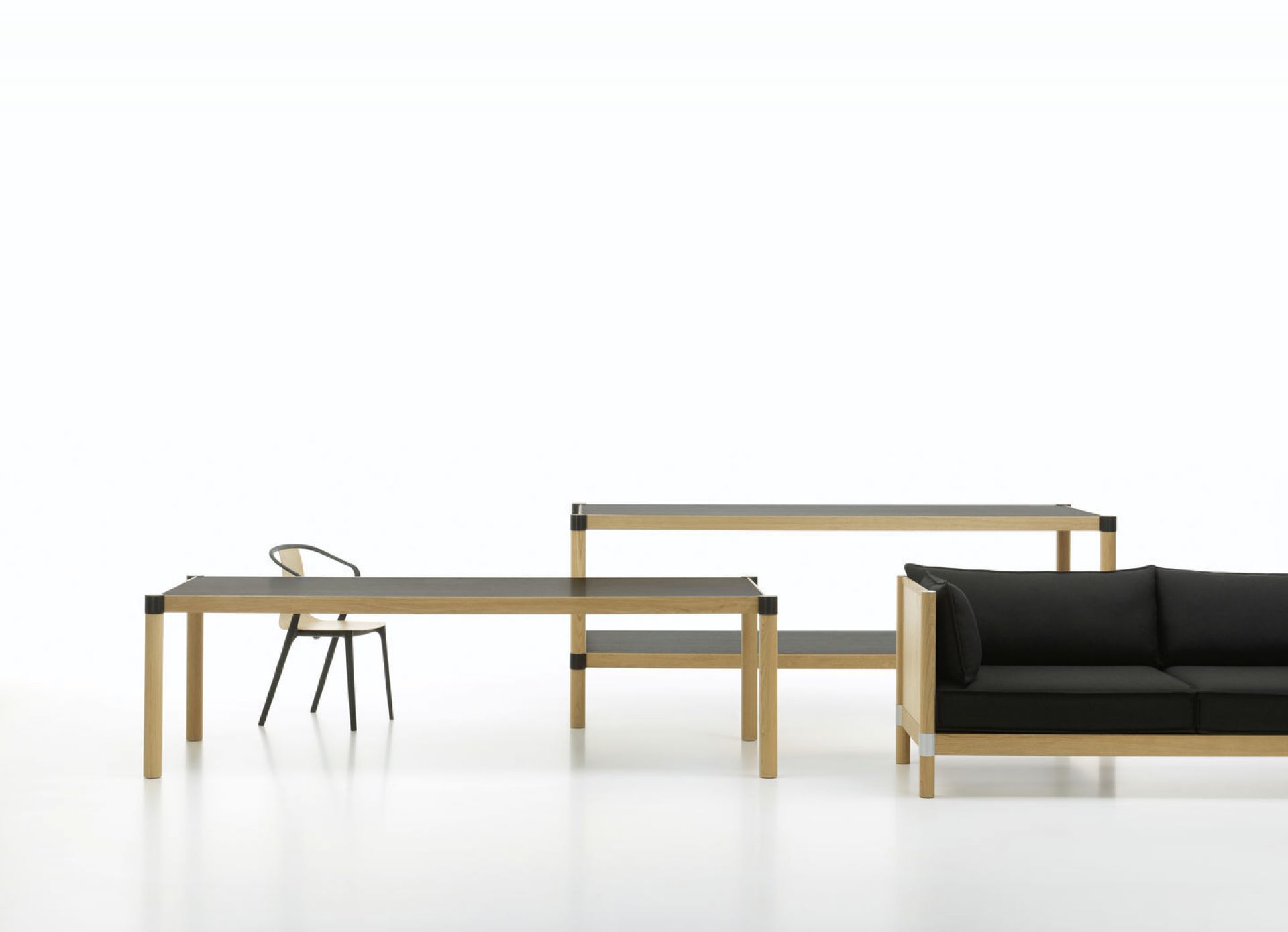 Belleville Armchair Wood Chair Vitra