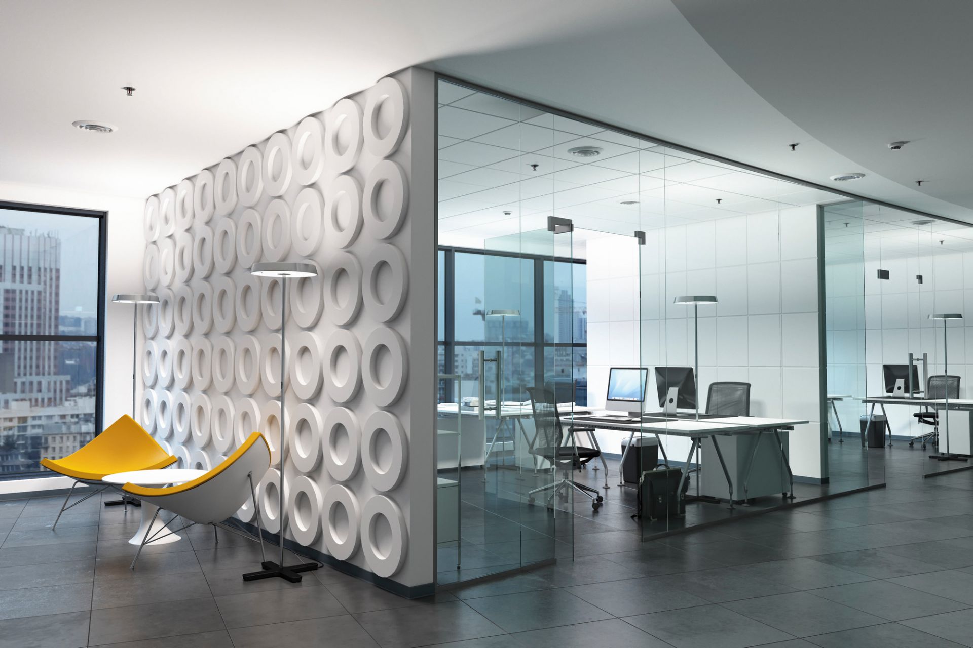 Koi S LED Floor lamp Belux White