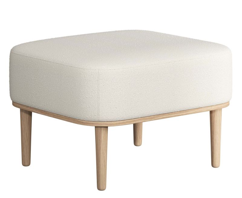Serena Pouf Ottoman natural oak novoform Nubbio white