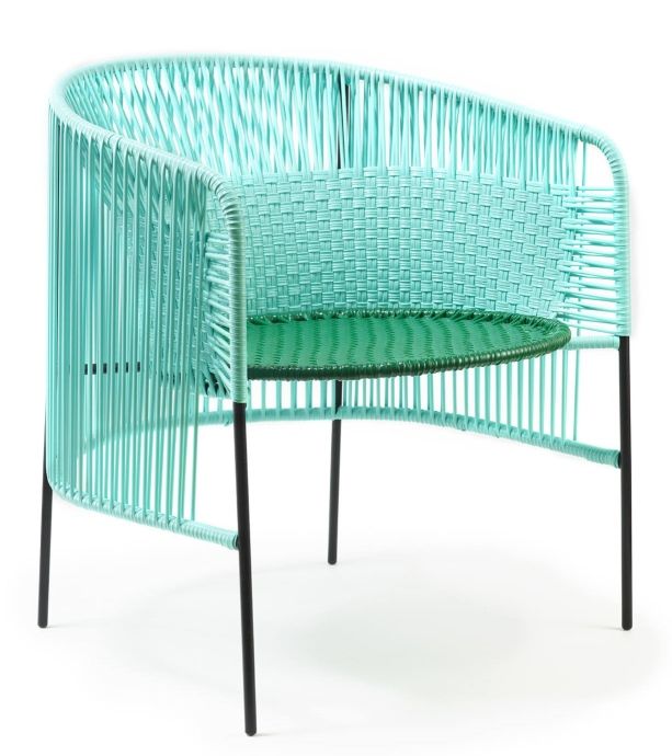Caribe Lounge Chair Armchair Outdoor ames Turquoise / Emerald green / Black