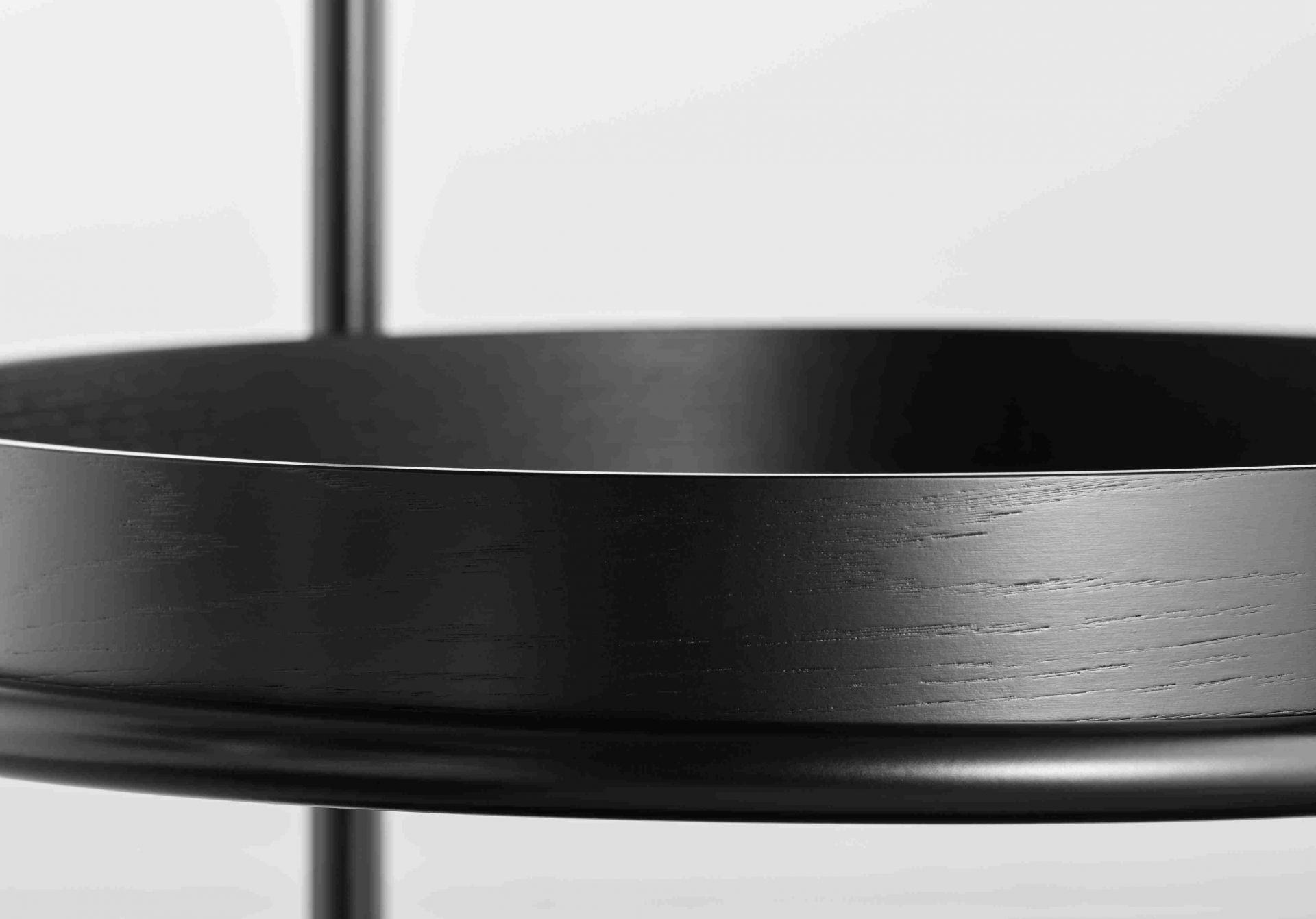 K6 Trolley Serving trolley Tecta oak black lacquered - steel tube black lacquered