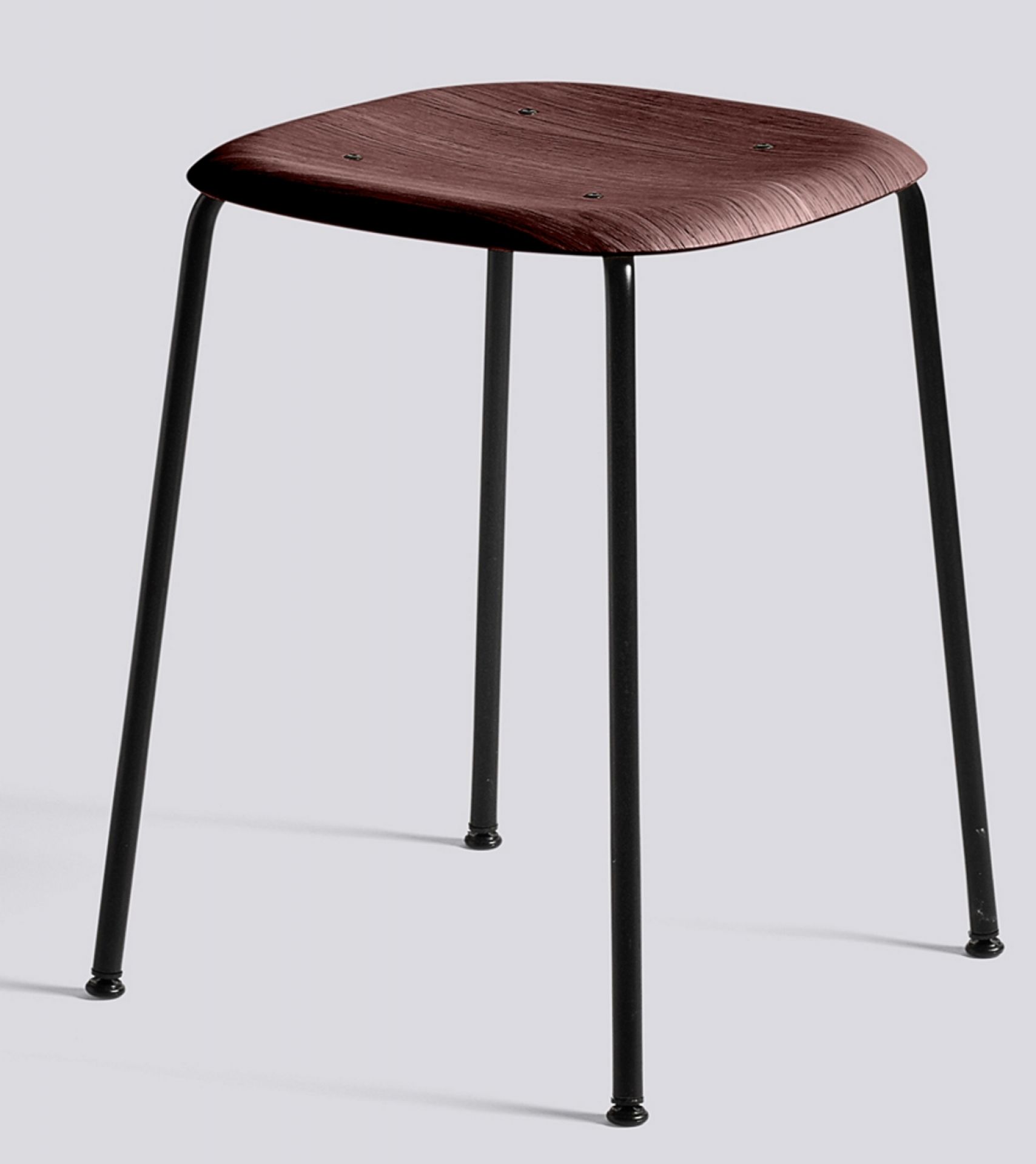 Soft Edge 70 Stool Hocker Hay-schwarz / fall rot Soft Edge 70 Stool Hocker Hay-schwarz / fall rot