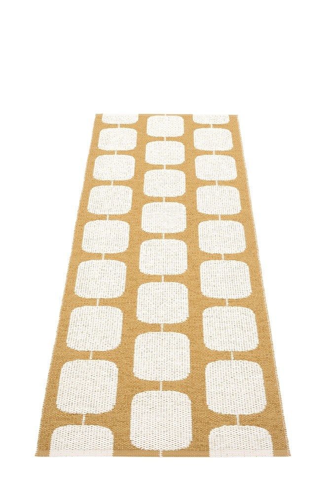 Sten Plastic carpet 70x200 cm Pappelina Ochre/Vanilla