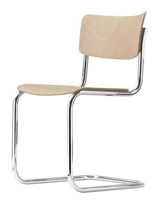 S 43 Steel tube classic cantilever chair beech CHROME/NATURAL Thonet PREFERRED COMBINATION