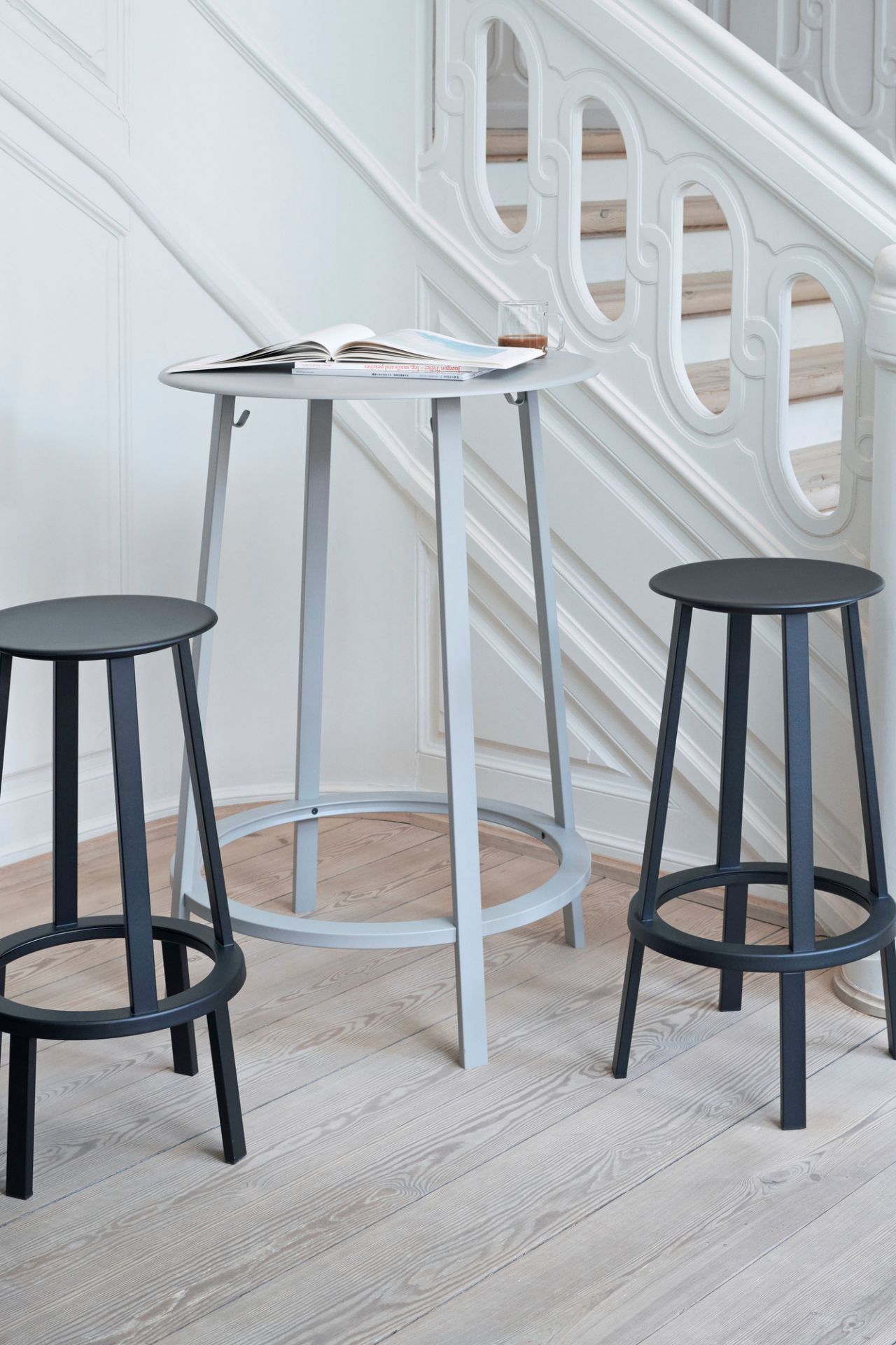 Revolver Bar Stool Bar stool HIGH 76 cm Steel SKY GREY Hay SINGLE PIECES