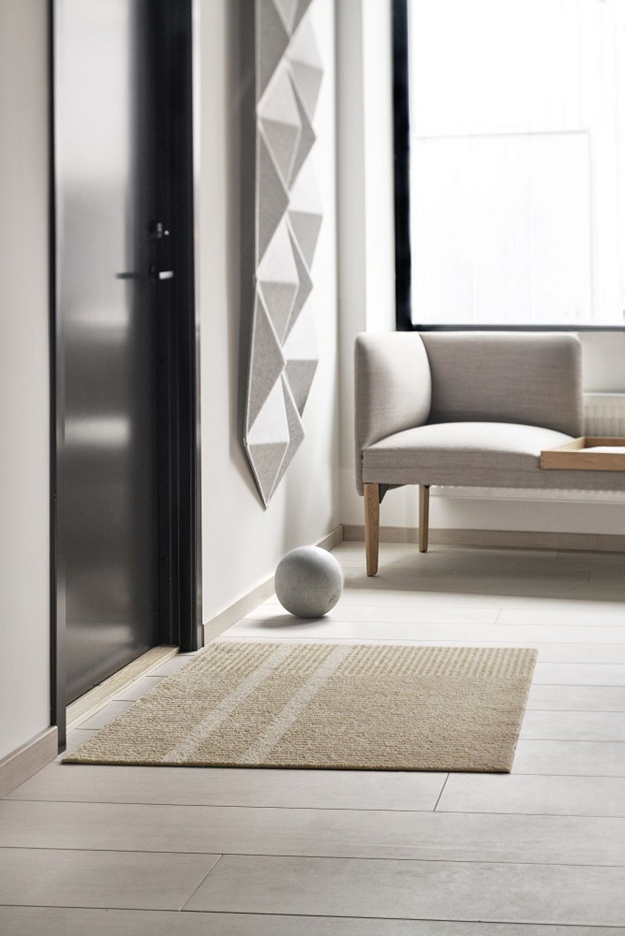 Løype Indoor / Outdoor doormat W 60 x D 85 cm / BREEZY BEIGE Heymat SINGLE PIECE