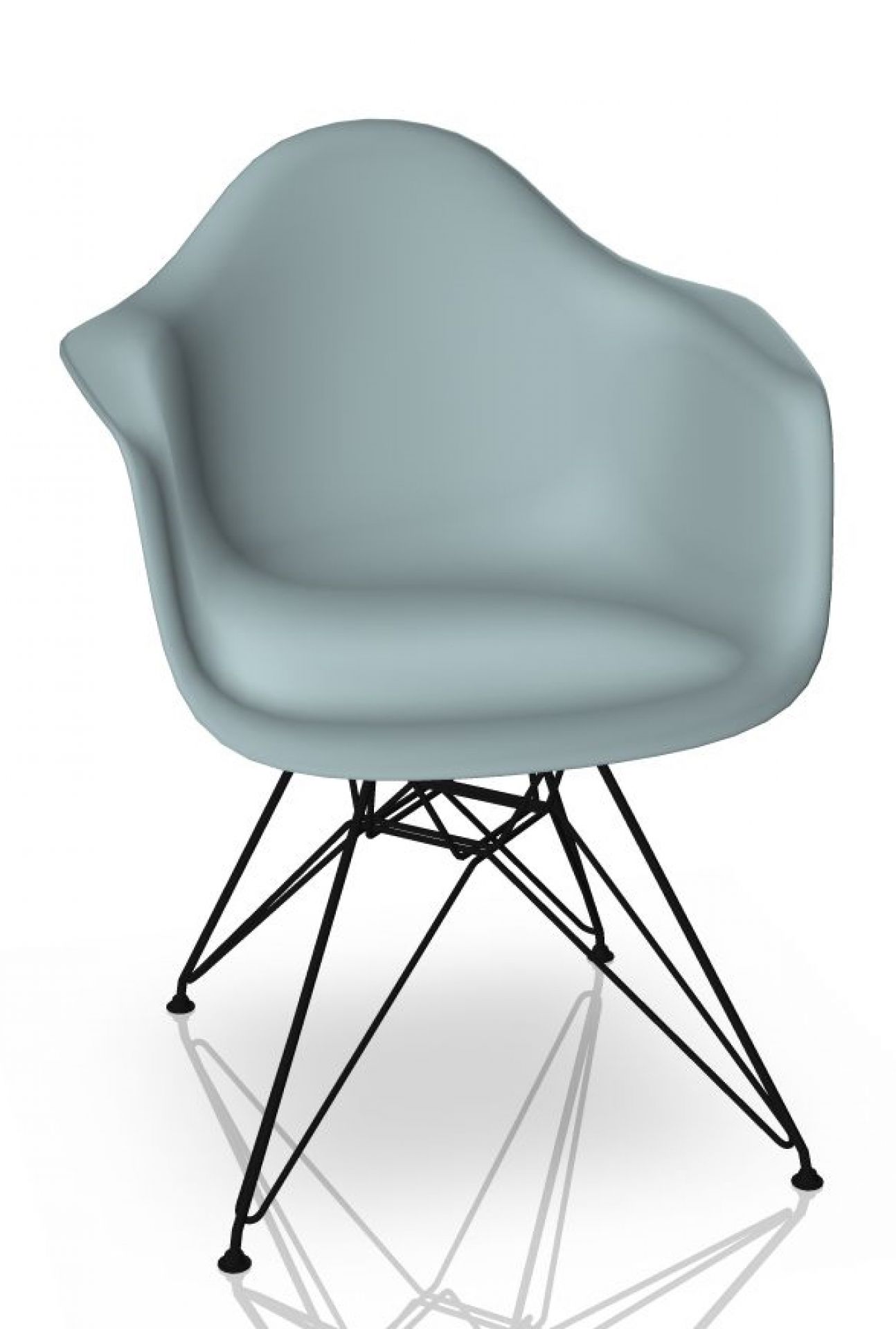 Eames Plastic Arm Chair DAR Chair Vitra Black - Ice grey
