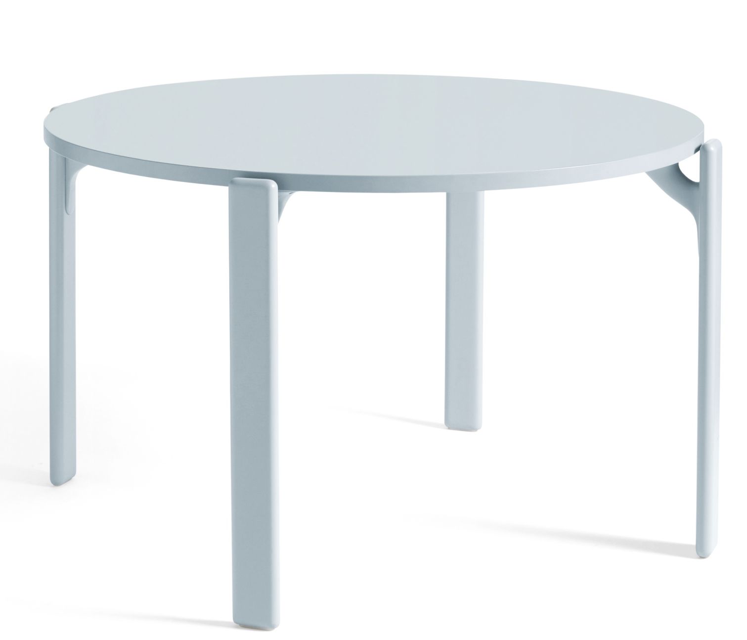 Rey Table Hay Slate blue water-based lacquer / Gull laminate