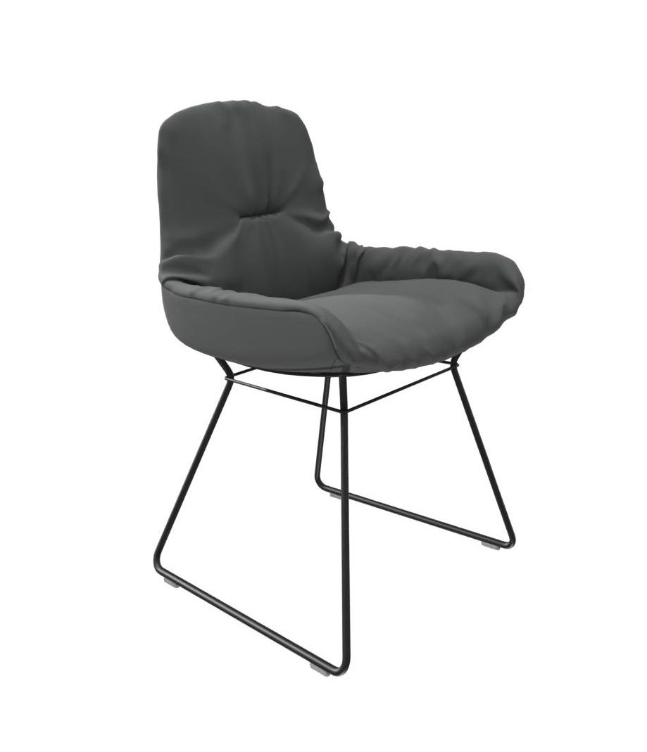 Leya chair low armrest leather Sahara Freifrau Manufaktur PREFERRED COMBINATION
