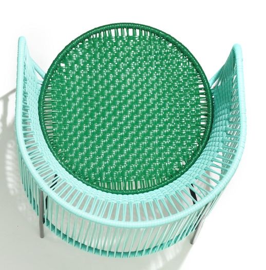 Caribe Lounge Chair Armchair Outdoor ames Turquoise / Emerald green / Black