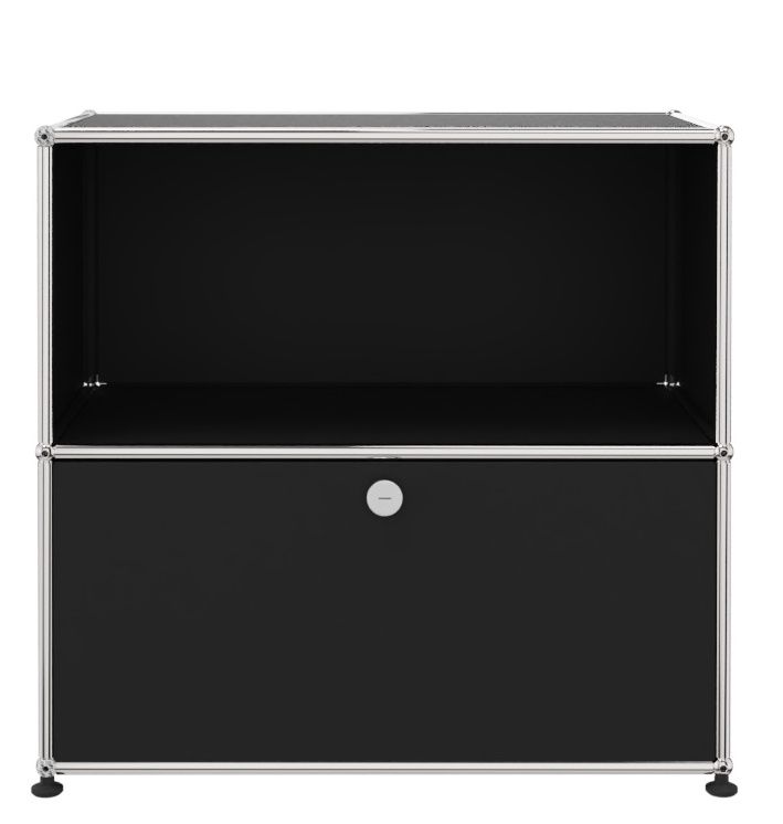 USM Haller Sideboard 1 Open / 1 Flap Graphite black - FAST DELIVERY    