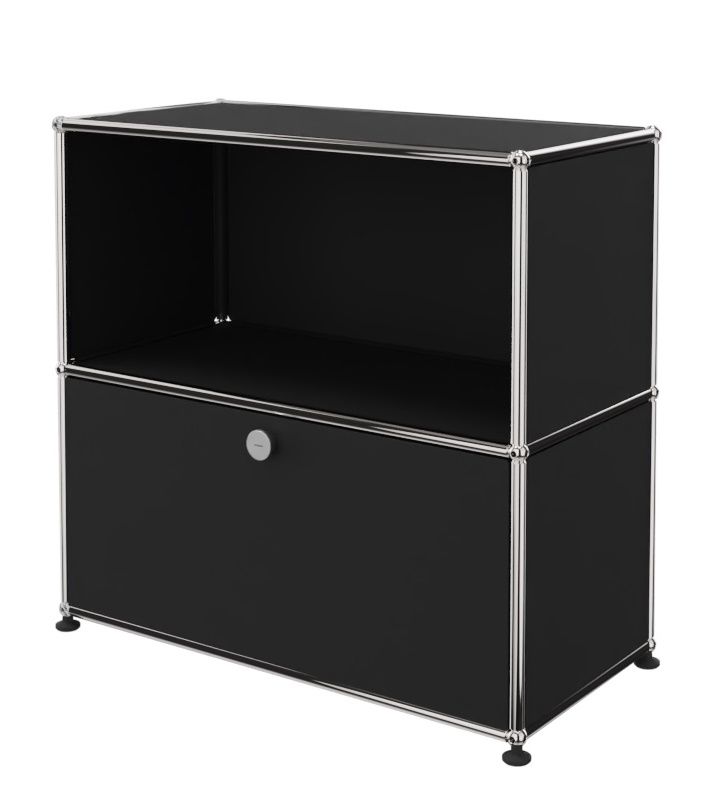 USM Haller Sideboard 1 Open / 1 Flap Graphite black - FAST DELIVERY    