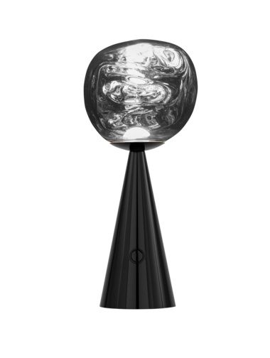 Melt Portable LED Table lamp black Tom Dixon
