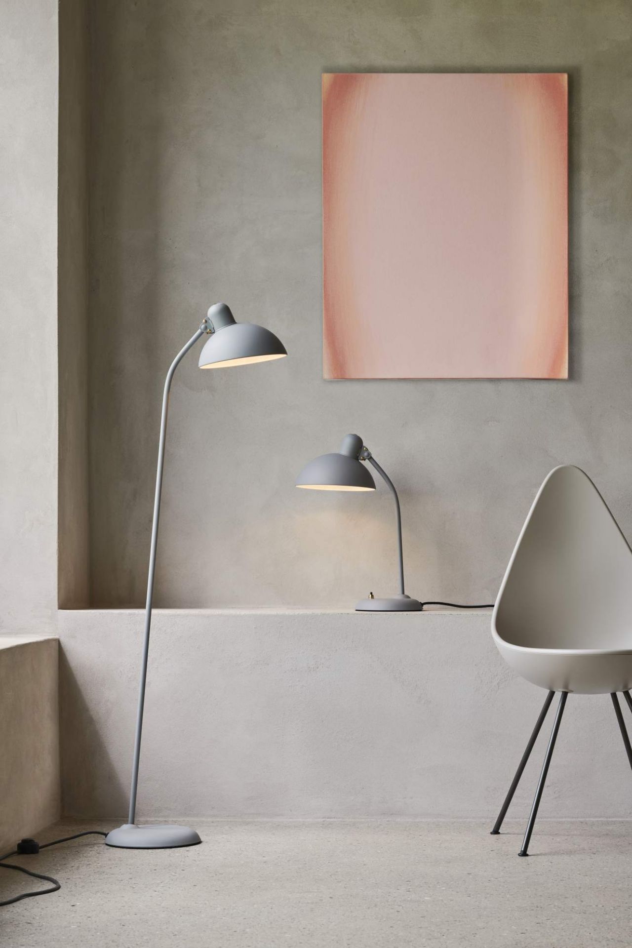 6556 F Floor lamp KAISER idell Fritz Hansen Easy grey