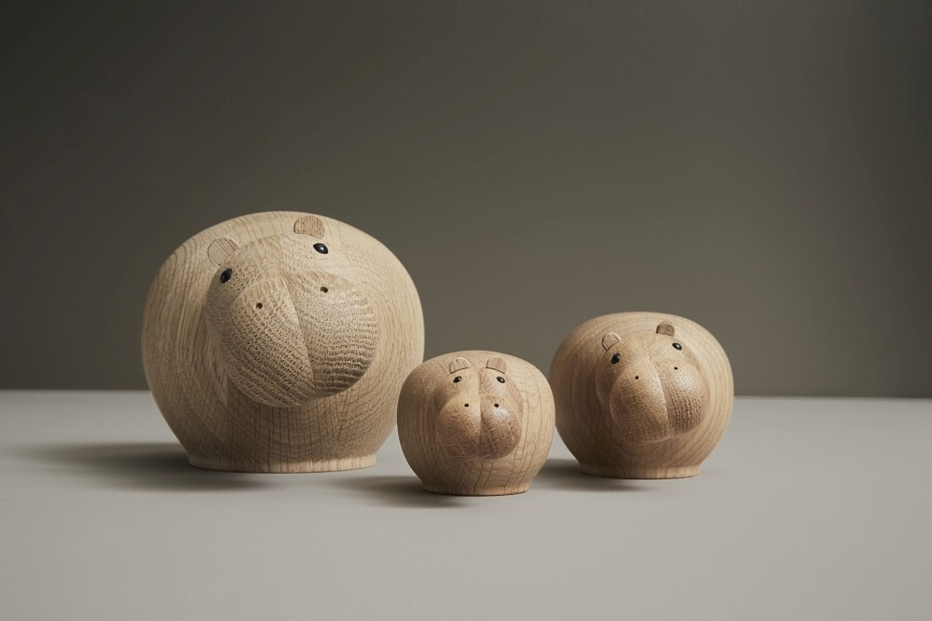 Hibo Hippopotamus Hippopotamus Wooden Figurine Medium Woud SINGLE PIECES