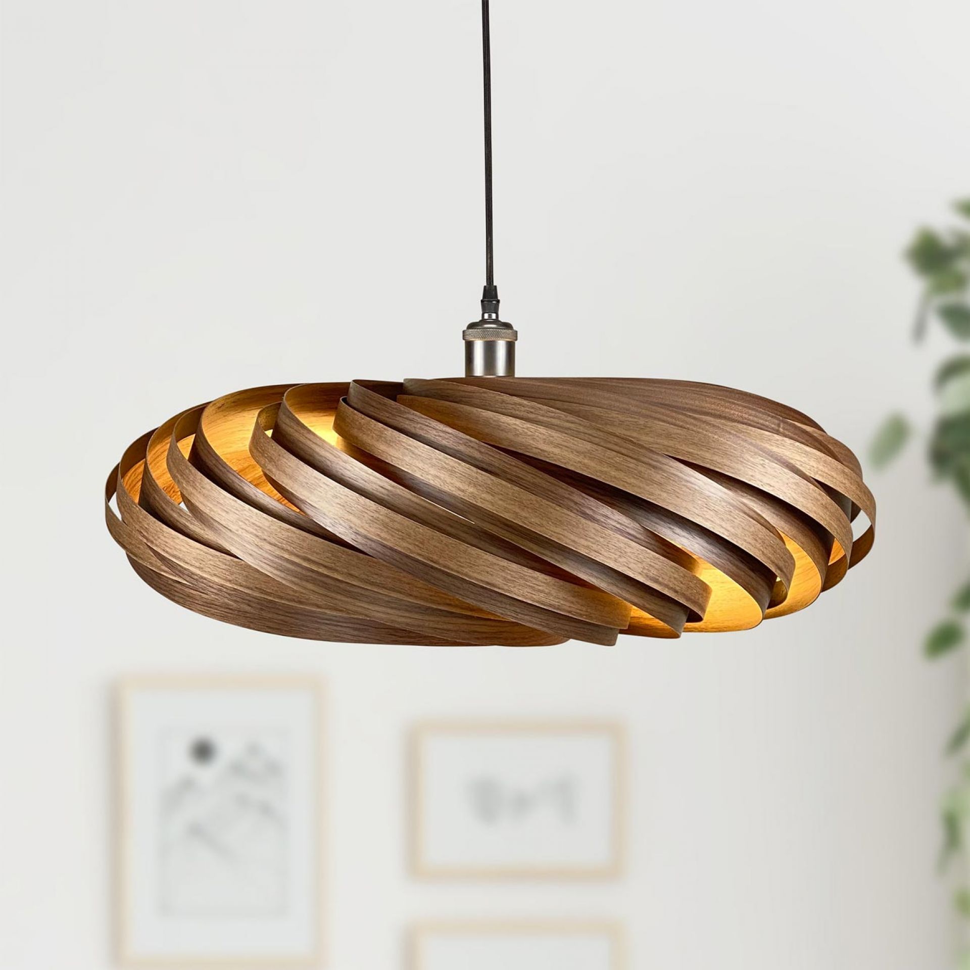 Veneria Pendant lamp Ø60 cm Walnut Gofurnit